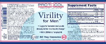Protocol For Life Balance Virility For Men - supplement