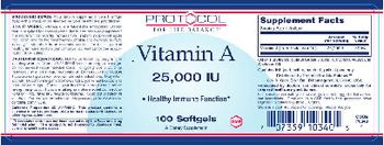 Protocol For Life Balance Vitamin A 25,000 IU - supplement