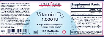 Protocol For Life Balance Vitamin D3 1,000 IU - supplement