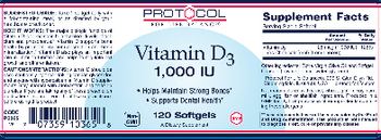 Protocol For Life Balance Vitamin D3 1,000 IU - supplement