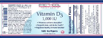 Protocol For Life Balance Vitamin D3 1,000 IU - supplement