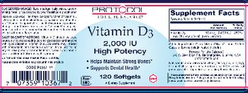 Protocol For Life Balance Vitamin D3 2,000 IU High Potency - supplement