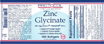 Protocol For Life Balance Zinc Glycinate - supplement