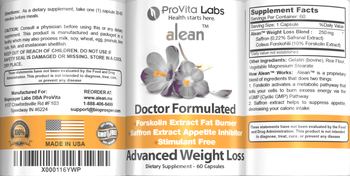 Provita Labs Alean - supplement