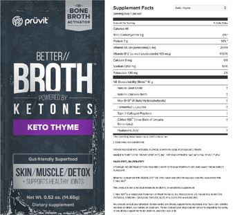 Pruvit Better//Broth Keto Thyme - supplement