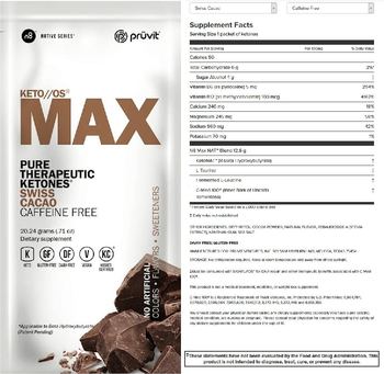 Pruvit KETO//OS MAX Swiss Cacao Caffeine Free - supplement