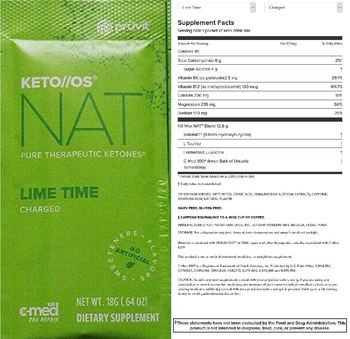 Pruvit KETO//OS NAT Lime Time Charged - supplement