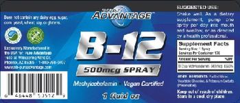 Pure Advantage B-12 500 mcg Spray - 