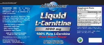 Pure Advantage Liquid L-Carnitine 1000 mg Fruit Punch Flavor - supplement