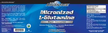 Pure Advantage Micronized L-Glutamine - supplement
