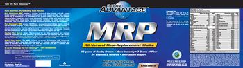 Pure Advantage MRP All Natural Meal-Replacement Shake Chocolate - supplement