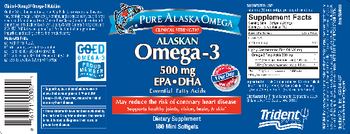 Pure Alaska Omega Alaskan Omega-3 500 mg - supplement
