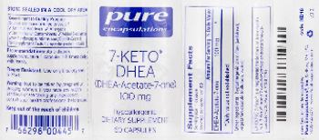 Pure Encapsulations 7-Keto DHEA 100 mg - supplement