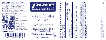 Pure Encapsulations 7-Keto DHEA 25 mg - supplement