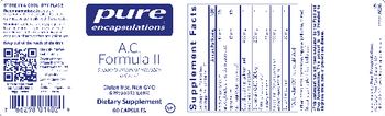 Pure Encapsulations A.C. Formula II - supplement