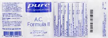 Pure Encapsulations A.C. Formula II - supplement