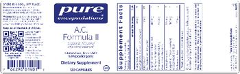 Pure Encapsulations A.C. Formula II - supplement