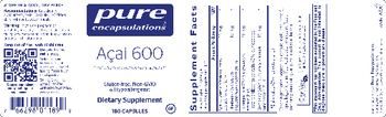 Pure Encapsulations Acai 600 - supplement