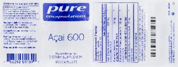 Pure Encapsulations Acai 600 - supplement