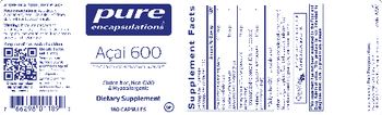 Pure Encapsulations Acai 600 - supplement