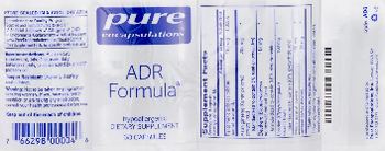 Pure Encapsulations ADR Formula - supplement