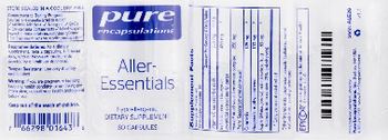 Pure Encapsulations Aller-Essentials - supplement