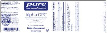 Pure Encapsulations Alpha-GPC - supplement