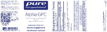 Pure Encapsulations Alpha-GPC - supplement