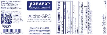 Pure Encapsulations Alpha-GPC - supplement