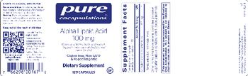 Pure Encapsulations Alpha Lipoic Acid 100 mg - supplement