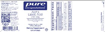 Pure Encapsulations Alpha Lipoic Acid 200 mg - supplement