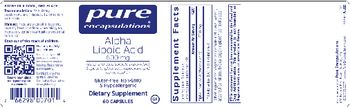 Pure Encapsulations Alpha Lipoic Acid 600 mg - supplement
