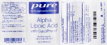 Pure Encapsulations Alpha Lipoic Acid with GlucoPhenol - supplement