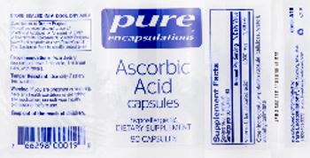 Pure Encapsulations Ascorbic Acid Capsules - supplement