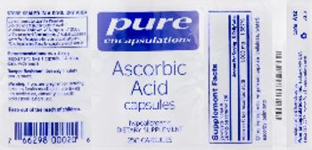 Pure Encapsulations Ascorbic Acid Capsules - supplement