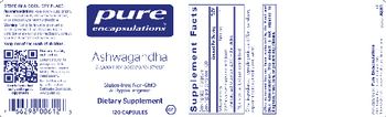 Pure Encapsulations Ashwagandha - supplement