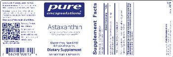 Pure Encapsulations Astaxanthin - supplement