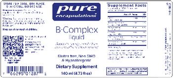 Pure Encapsulations B-Complex Liquid - supplement