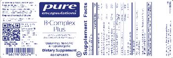 Pure Encapsulations B-Complex Plus - supplement