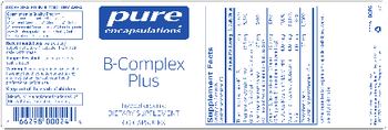 Pure Encapsulations B-Complex Plus - supplement