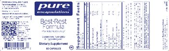 Pure Encapsulations Best-Rest Formula - supplement