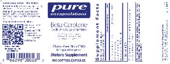 Pure Encapsulations Beta Carotene (with Mixed Carotenoids) - supplement