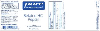 Pure Encapsulations Betaine HCl Pepsin - supplement