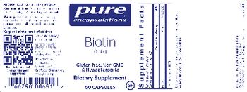 Pure Encapsulations Biotin 8 mg - supplement