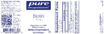 Pure Encapsulations Biotin 8 mg - supplement