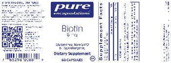 Pure Encapsulations Biotin 8 mg - supplement
