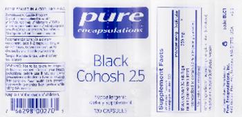 Pure Encapsulations Black Cohosh 2.5 - supplement