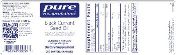 Pure Encapsulations Black Currant Seed Oil - supplement