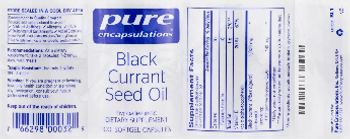 Pure Encapsulations Black Currant Seed Oil - supplement