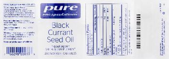 Pure Encapsulations Black Currant Seed Oil - supplement